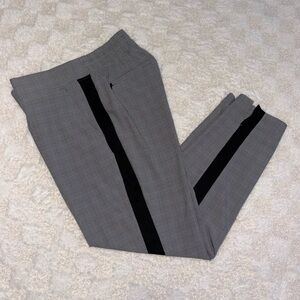 ATHLETA Women's Black + White Plaid Brooklyn Ankle Pants • Size 2 Petite